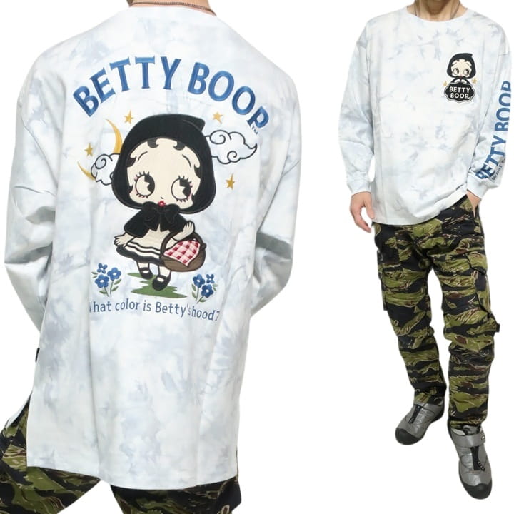 BETTY BOOP（ベティ ブープ） ベティーブープ Tシャツ/ロンT 刺繍 赤 