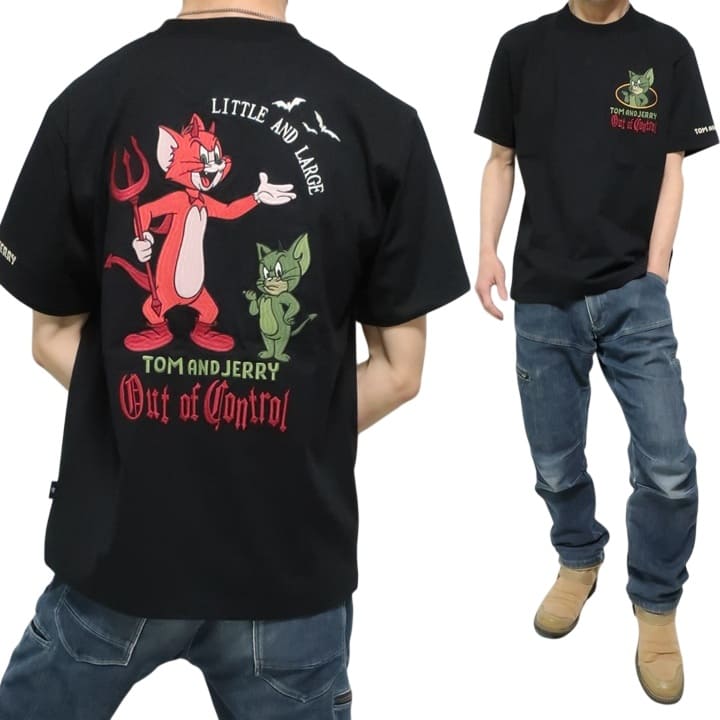 メンズセレクト Tシャツ 半袖 トムとジェリー デビル/悪魔/仲良く