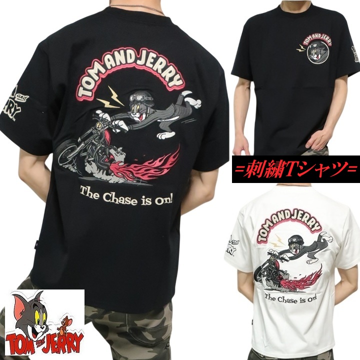 メンズセレクト Tシャツ 半袖 トムとジェリー ライダー/バイク