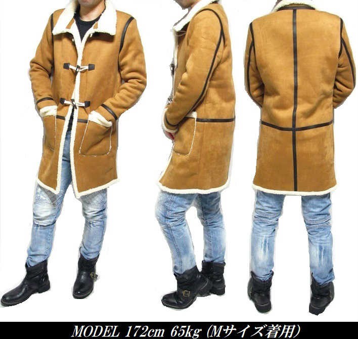 新品★ ビームス　フェイクムートンダッフルコート out17-11.jpg