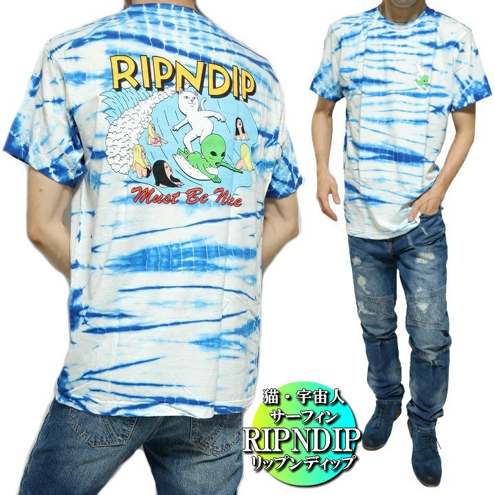 RIPNDIP Tシャツ メンズ リップンディップ 半袖 宇宙人/猫