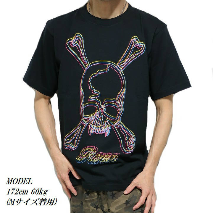 Roen ROEN ロエン メンズ Tシャツ 服 芸能人 半袖 3D スカル