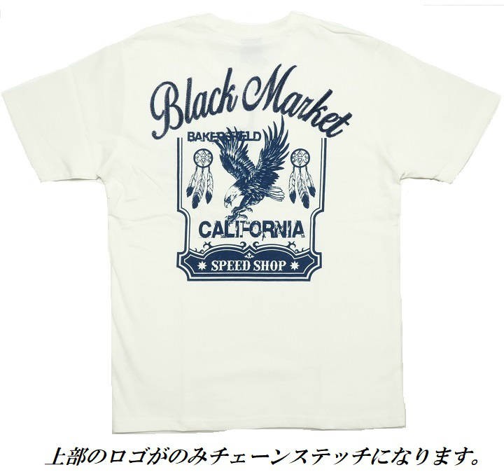 Tシャツ メンズ 半袖 イーグル/カリフォルニア 刺繍ロゴ シェルティー/SHELTY ブラック/ホ...