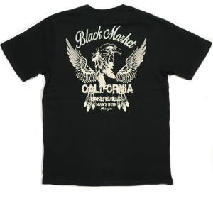 Tシャツ メンズ 半袖 イーグル/ウイング 刺繍ロゴ シェルティー/SHELTY BLACK MAR...