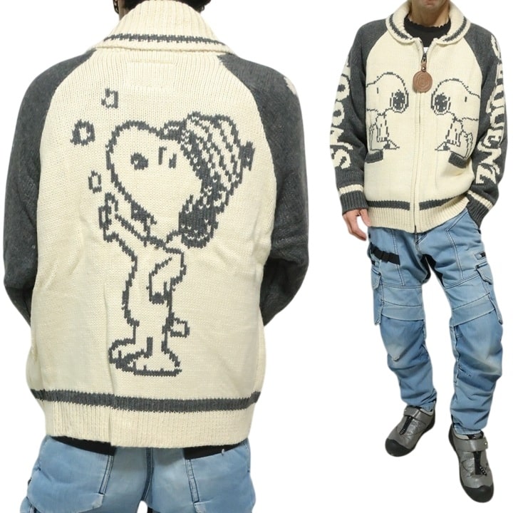 SNOOPY（スヌーピー） グッズ 大人 向け ニット/ジャケット ジップ