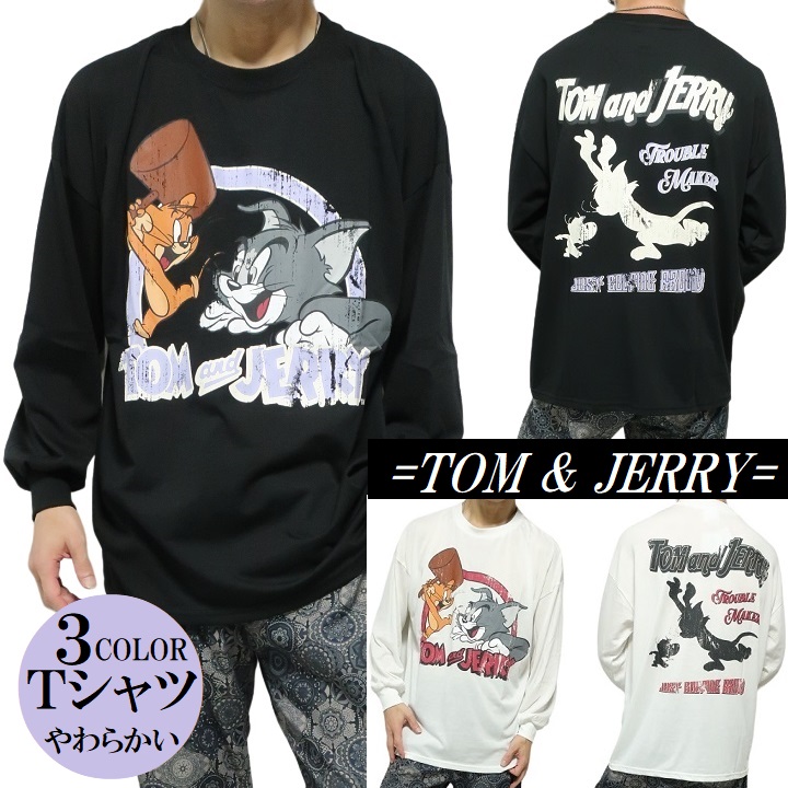 メンズセレクト トムとジェリー Tシャツ ロンT 長袖 服 グッズ