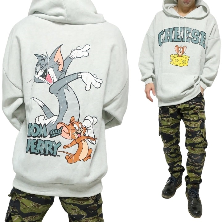 メンズセレクト トムとジェリー パーカー プルオーバー チーズ メンズ