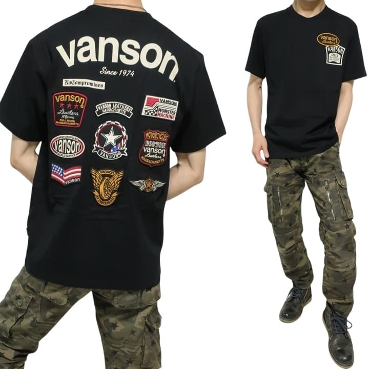 VANSON（バンソン） VANSON Tシャツ メンズ 刺繍 半袖 ヴァンソン NVST