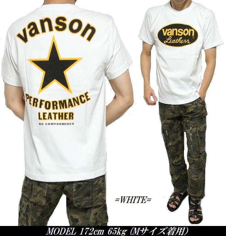 VANSON バンソン Tシャツ メンズ シンボル/マーク/スター ヴァンソン 半袖 正規ライセンス