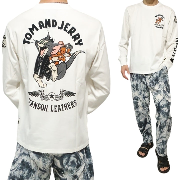 VANSON（バンソン） VANSON Tシャツ ロンT 長袖トムとジェリー コラボ 
