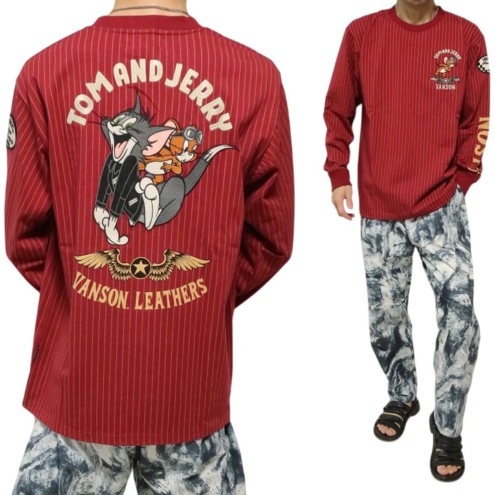 VANSON（バンソン） VANSON Tシャツ ロンT 長袖トムとジェリー コラボ 