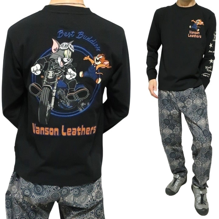 VANSON（バンソン） VANSON Tシャツ ロンT 長袖 トムとジェリー バイク