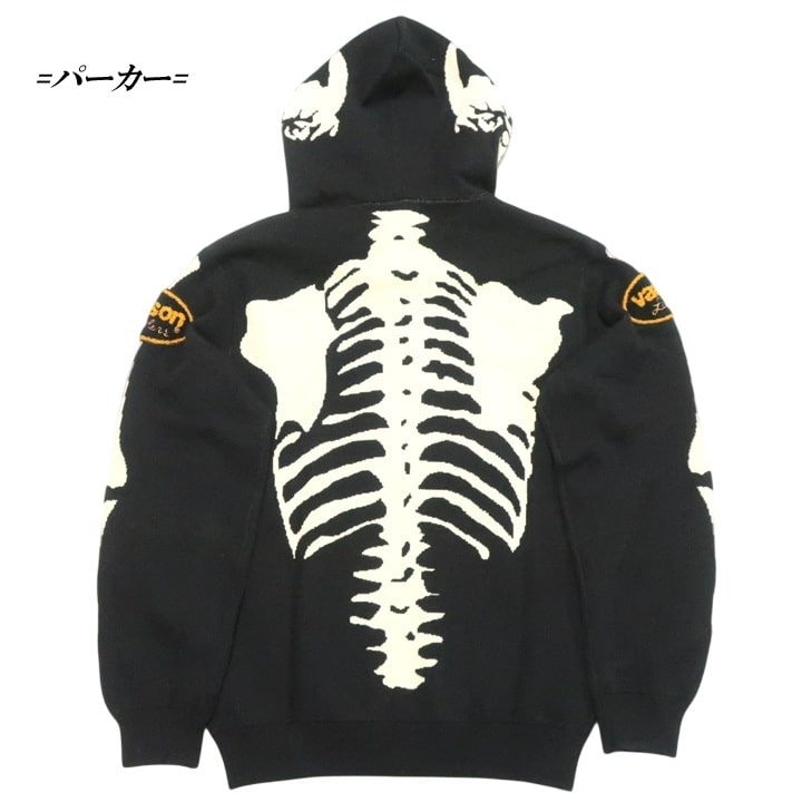 VANSON スカルデザイン ニットジャンパー VANSON スカルデザイン ニットジャンパー