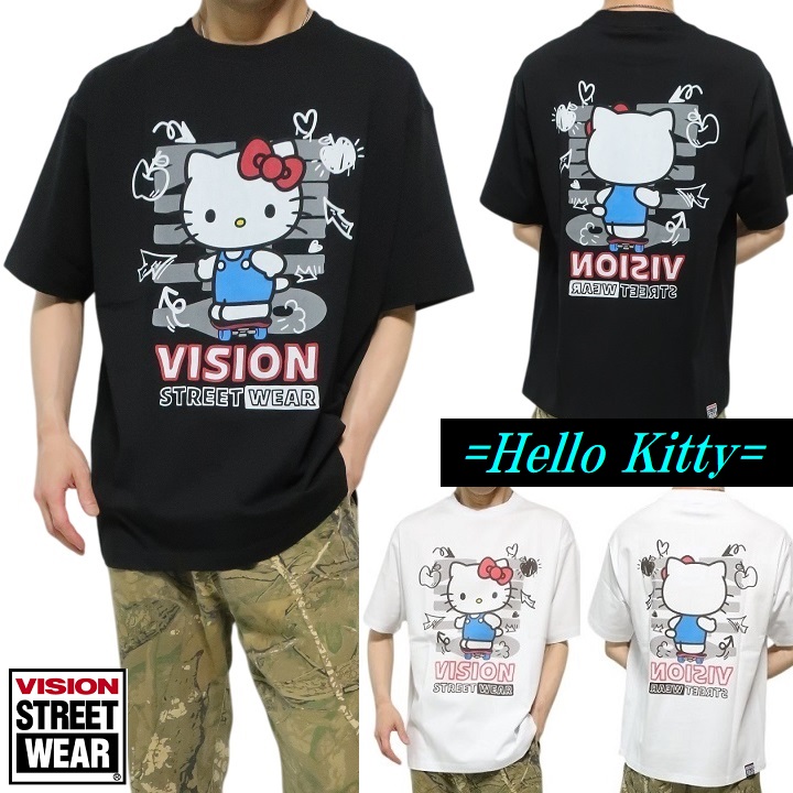 ハローキティ Tシャツ VISION/ヴィジョン コラボ メンズ