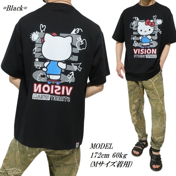 ハローキティ Tシャツ VISION/ヴィジョン コラボ メンズ