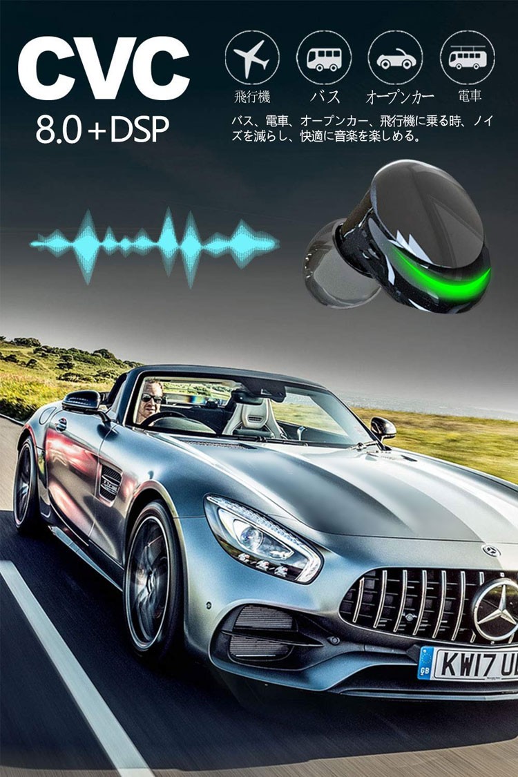 ワイヤレスイヤホン Bluetooth5.0 テレワーク EDR技術 自動ON 0FFペアリング 両耳片耳通話可  iPhone Android対応｜shinmei-shop｜08