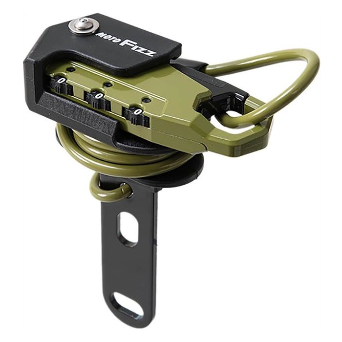 タナックス　MF-4757 ヘルメット用ワイヤーロック　ストレート オリーブ