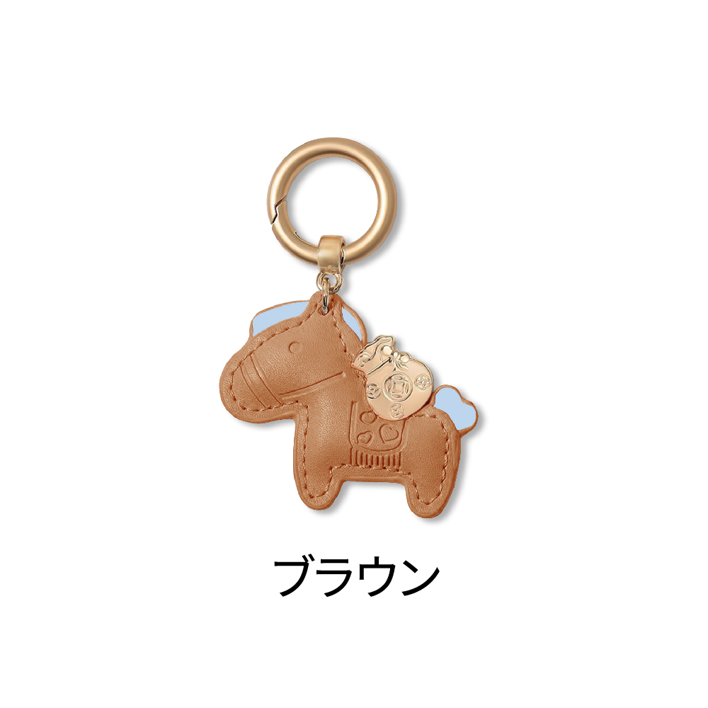 2個セット】馬 キーホルダー 縁起の良い馬 2セット レザー風 バッグ