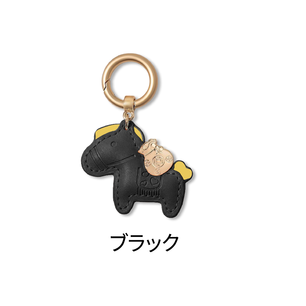 2個セット】馬 キーホルダー 縁起の良い馬 2セット レザー風 バッグ