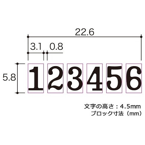 印鑑 プラス ナンバーリング ＡＬ型 IJ-060AL_1