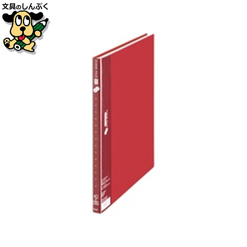 クリアファイル プラス クリアファイルA4S 40P FC-124SI レッド : 文具