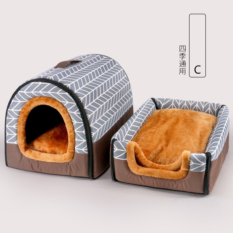 ドーム型 ペットハウス 室内 犬小屋 ベッド 犬 猫 ドームハウス ペットベッド 2WAYS 洗える 取り外し可能 オシャレ 送料無料