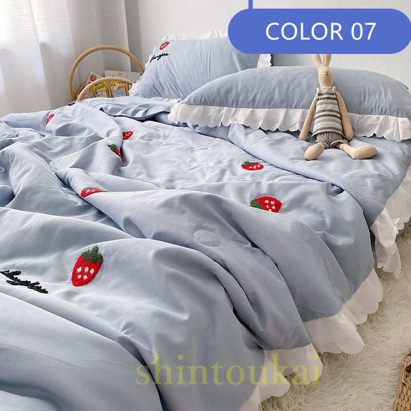 柔らかい肌触り 掛け布団 可愛い 刺繍 肌掛け布団 洗える おしゃれ 夏用掛け布団 夏掛け 薄手 抗菌防臭 防ダニ 丸洗い可 姫系 冷え対策 送料無料 Ofd3003 Shintoukai 通販 Yahoo ショッピング