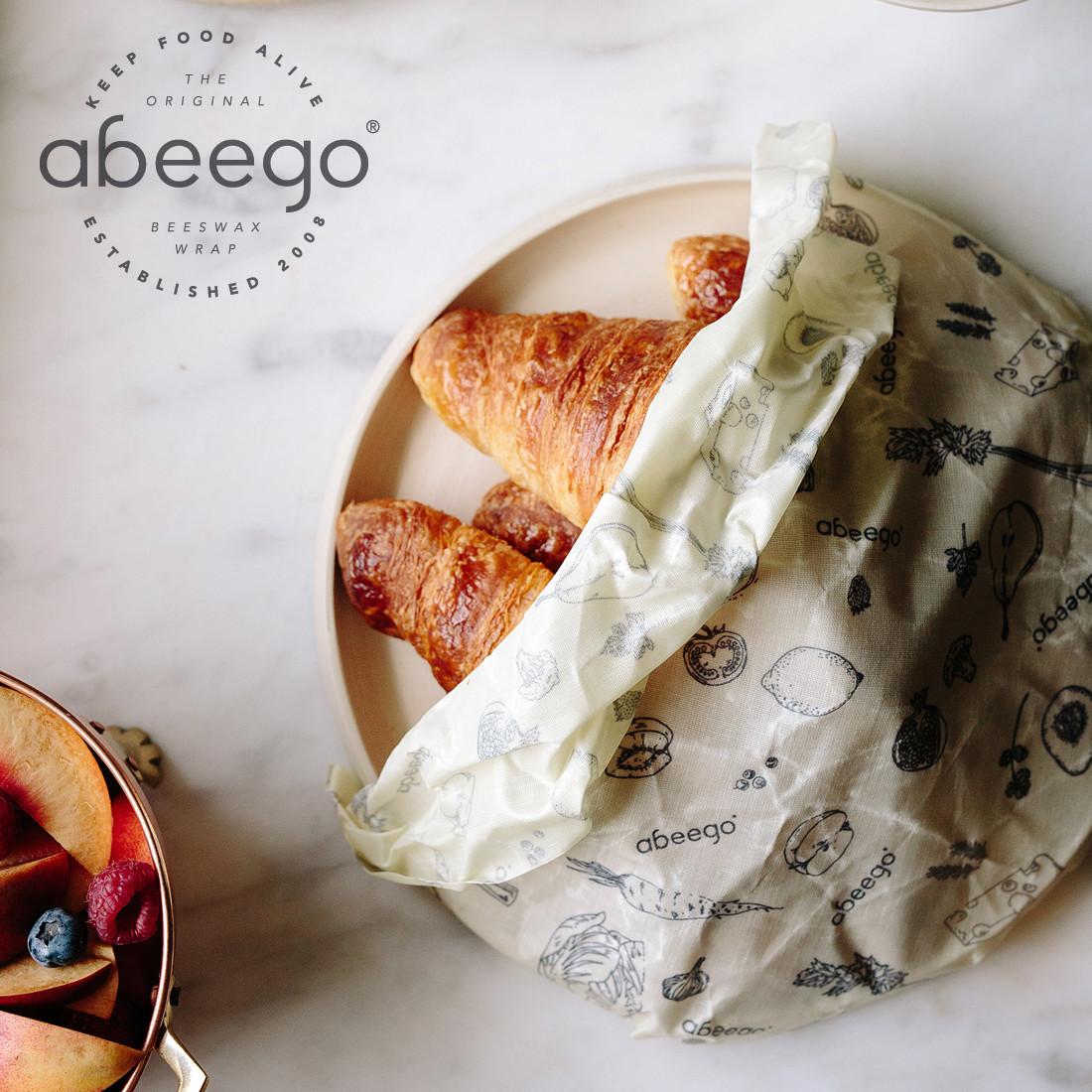 abeego アビーゴ ビーズワックスラップ 食品ラップ ミツロウラップ キッチン 食品保存 エコラップ