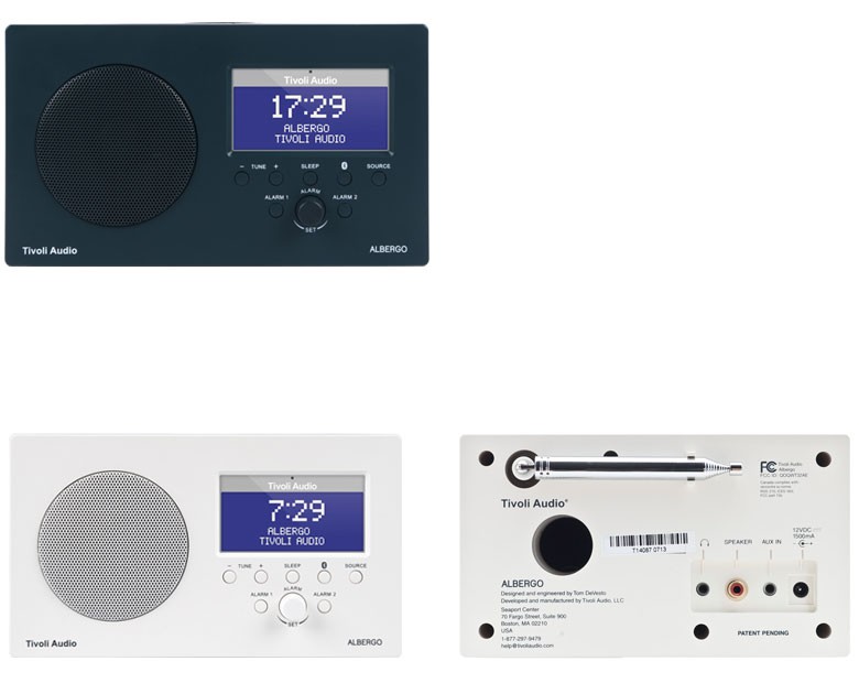 -*-様 Tivoli Audio Albergo Tivoli Audio Albergo Wood AM/FM/BT Clock Radio w/ AC Power