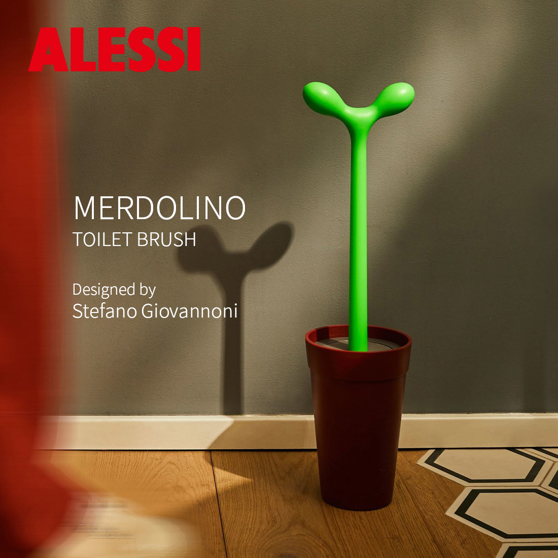 Alessi アレッシィ MERDOLINO メルドリーノ TOILET BRUSH トイレブラシ Stefano Giovannoni  ステファノ・ジョバンノーニ 掃除 北欧 イタリア