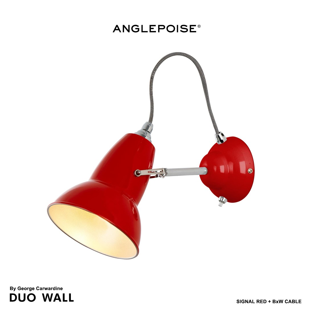 ANGLEPOISE Duo ウォールライト WALL SIGNAL RED + BxW CABLE テーブル