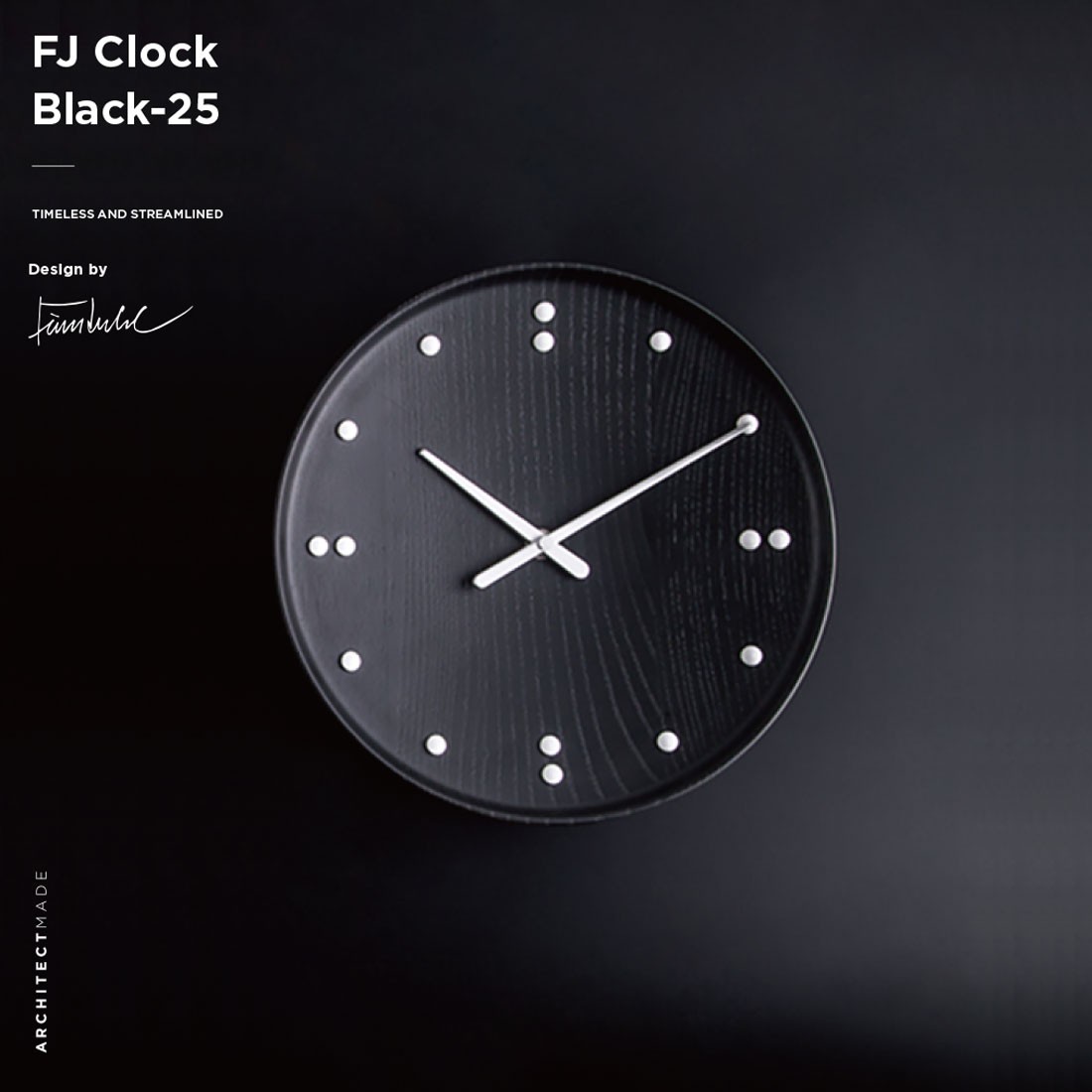 ARCHITECTMADE アーキテクトメイド FJ Clock Black-25 Finn Juhl