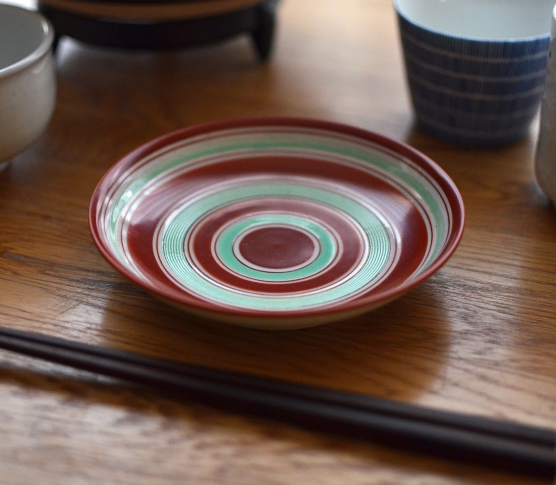 東屋 あづまや 赤丸 AZKS00106 光春窯 和食器 日本製 皿 プレート 杉本