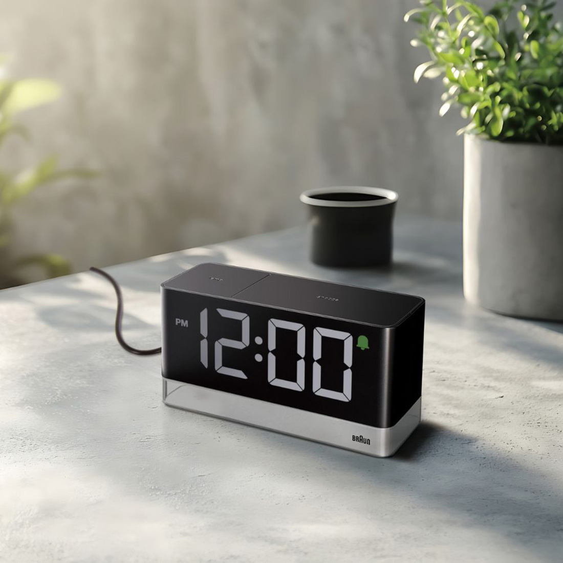 【未使用】ブラウン デジタルアラームクロック LEDライト付き BC27B BRAUN ブラウン Digital Alarm Clock BC27B デジタルアラームクロック