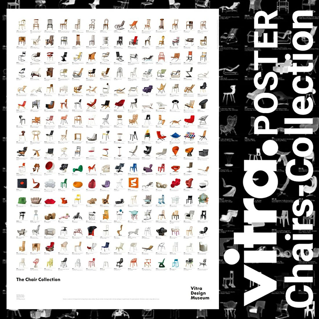 vitra Design Museum チェアコレクション ポスター Chair Collection Poster 20337002 ポスター ヴィトラデザインミュージアム｜shinwashop