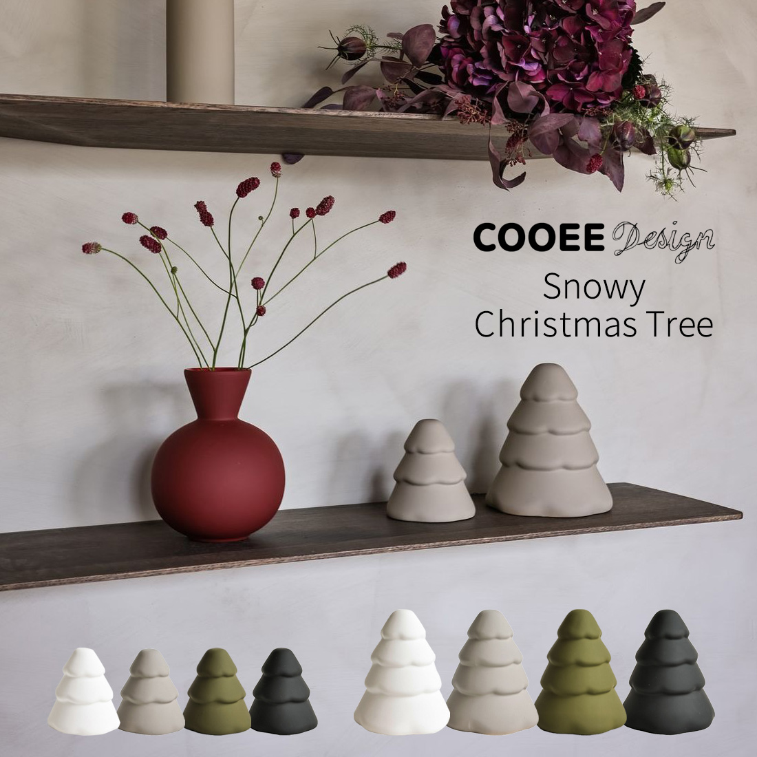 Cooee Design クーイーデザイン Snowy Christmas tree スノウイークリスマスツリー 10cm 15cm オブジェ 卓上