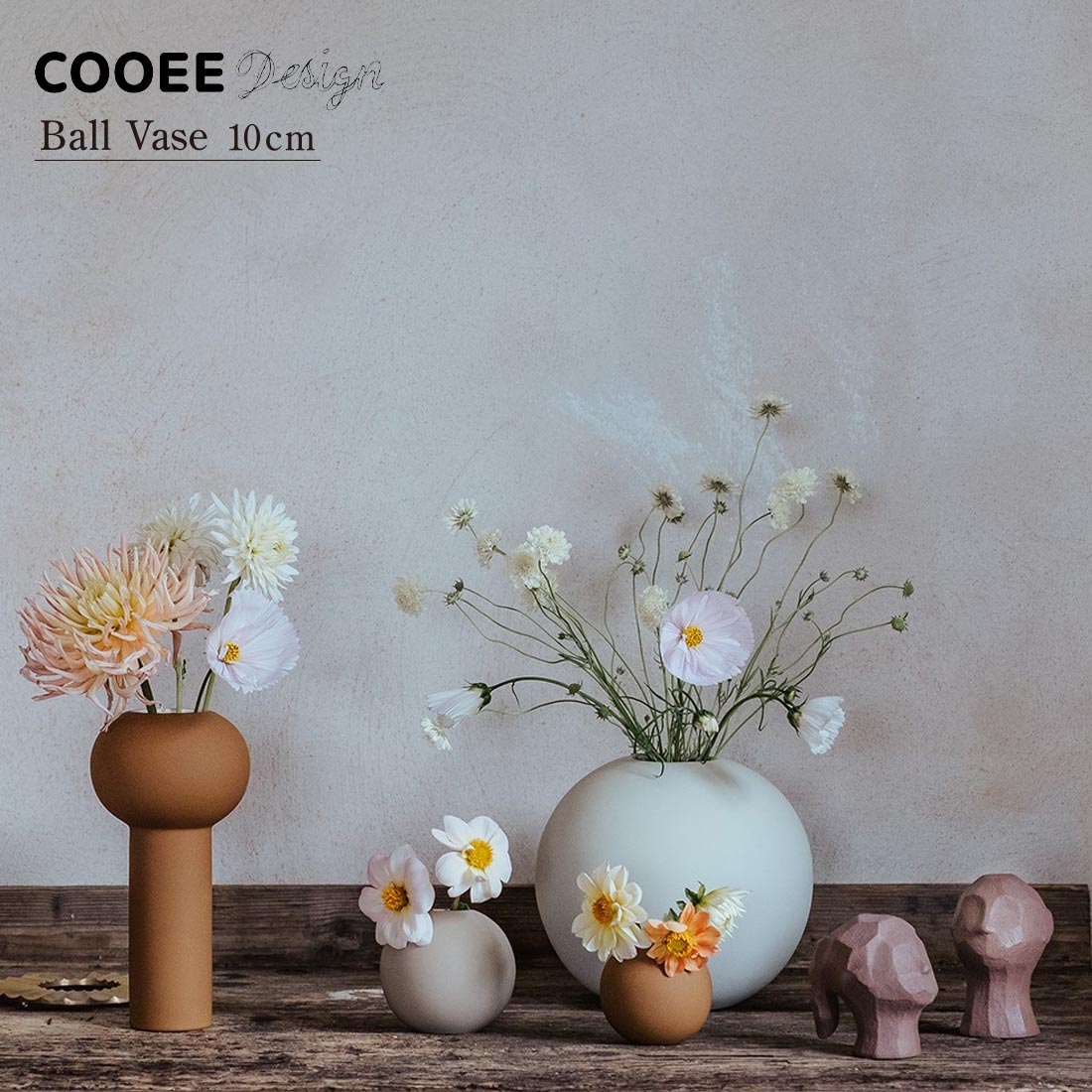 Cooee Design クーイーデザイン Ball Vase ボールベース 10cm 北欧 スウェーデン 花瓶 フラワーベース インテリア ミニマル　 磁器