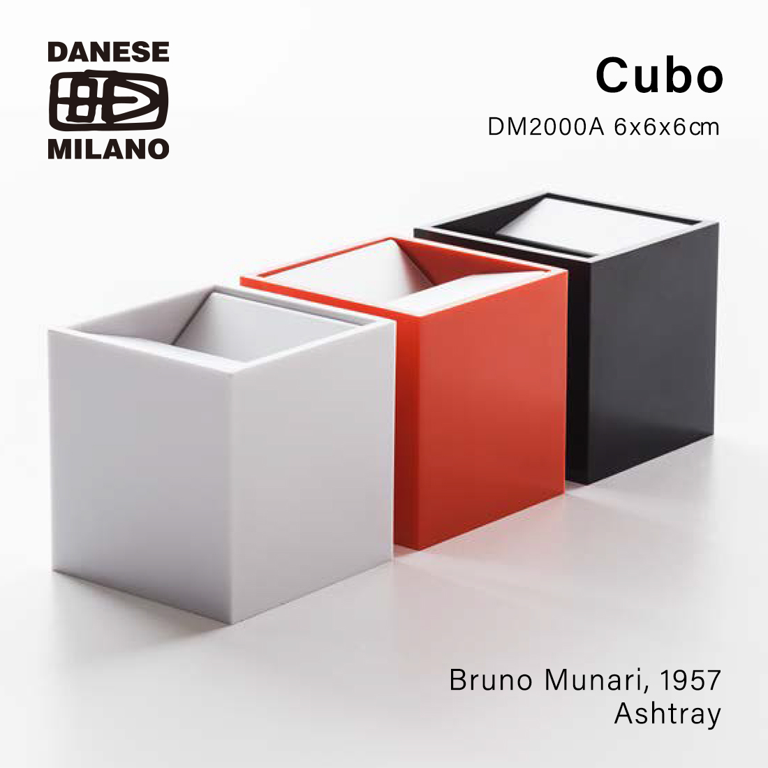 DANESE ダネーゼ Bruno Munari ブルーノ・ムナーリ CUBO DM2000A 灰皿