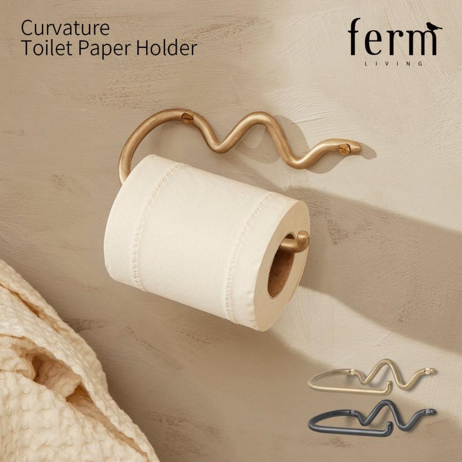セール商品ferm LIVING ファームリビング Curvature Toilet Paper Holder カーバチュア トイレットペーパーホルダー 北欧 インテリア 収納
