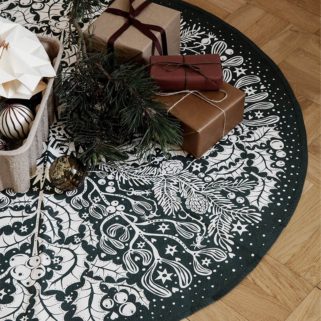 ferm LIVING ファームリビング Winter Forest Tree Blanket ウィンター