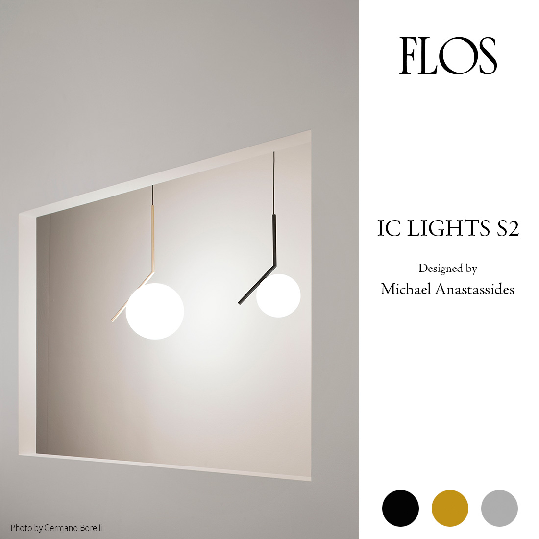 FLOS フロス IC LIGHTS S2 アイシーライツS2 LED Michael Anastassides マイケル・アナスタシア 直径436mm ペンダントランプ ライト 照明｜shinwashop