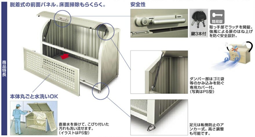 ゴミステーション 屋外 ゴミ箱 ダストボックス シコク 四国化成 ゴミ