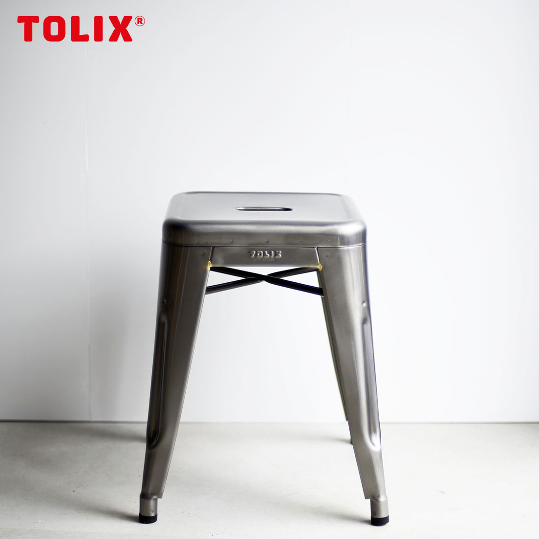 TOLIX Hスツール TABOURET H45 送料込 使用感少ない美品-