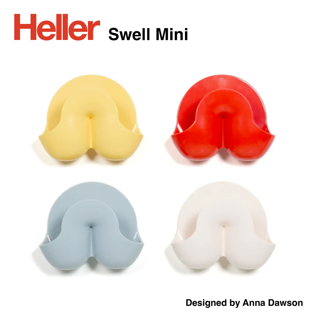 Heller ヘラー Swell mini スウェルミニ Wall Catchall ウォールシェルフ 壁掛け フック コートハンガー Anna Dawson アンナ・ドーソン | 
