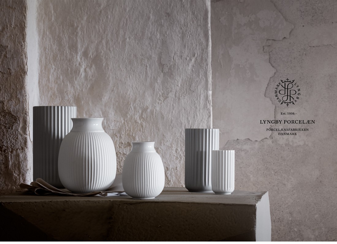 Lyngby Porcelaen Curve Vase 《H12,5cm 》 カーブベース リュンビュー