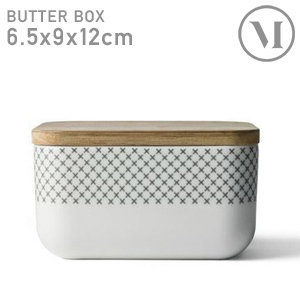 Audo Copenhagen グレイスティッチ バターボックス（蓋付き） キッチン スカンジナビアンデザイン 陶器｜shinwashop