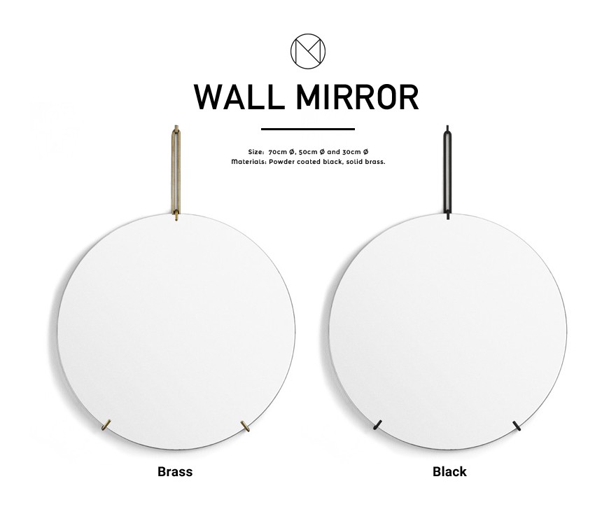 MOEBE ムーベ WALL MIRROR ミラー 直径30cm 鏡 ウォールミラー 丸型