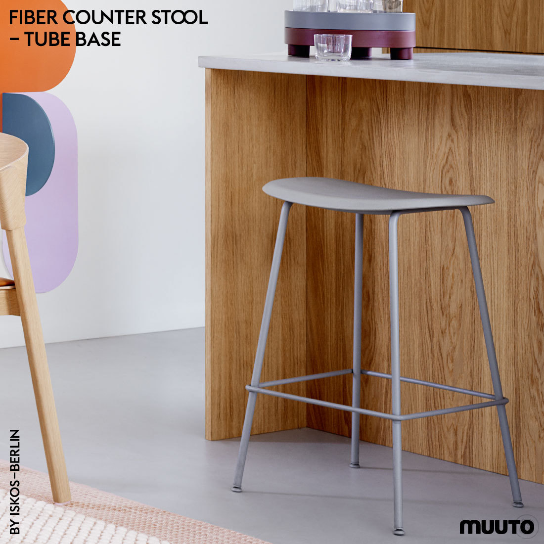 MUUTO ムート Muuto FIBER COUNTER STOOL TUBEBASE ISKOS-BERLIN