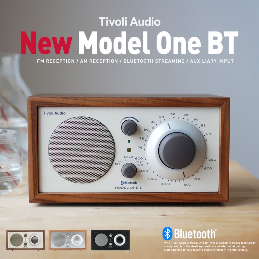 Tivoli MODEL ONE BT Noir/Noir/Argent m1bt-1384 euam/Radio FM avec Bluetooth 
