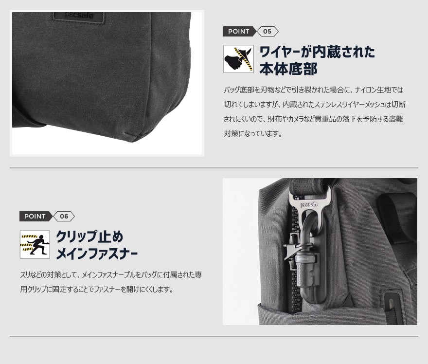 pacsafe パックセーフ Intasafe Z400 2wayショルダーバッグ メンズ